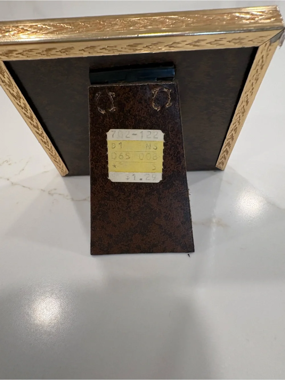 Intercraft Gold Beaded Metal Photo Frame 3½ x 3½ Vintage. 1980